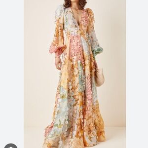 Zimmermann Multicolor Floral Gown